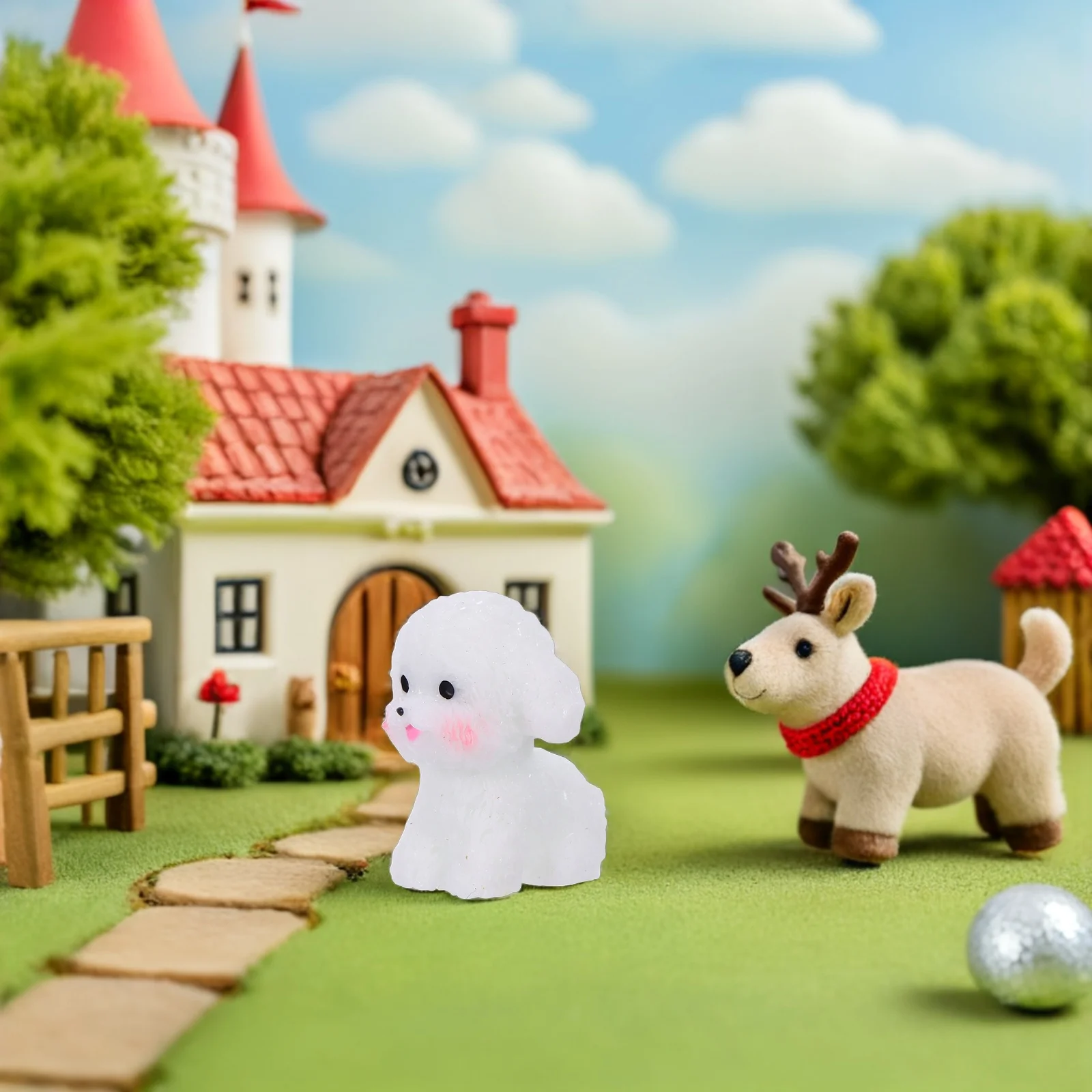 

18Pcs Realistic Resin Puppy Desktop Decorations Mini Dog Statues Small Home Office Micro Landscape Ornaments Puppy Figurine