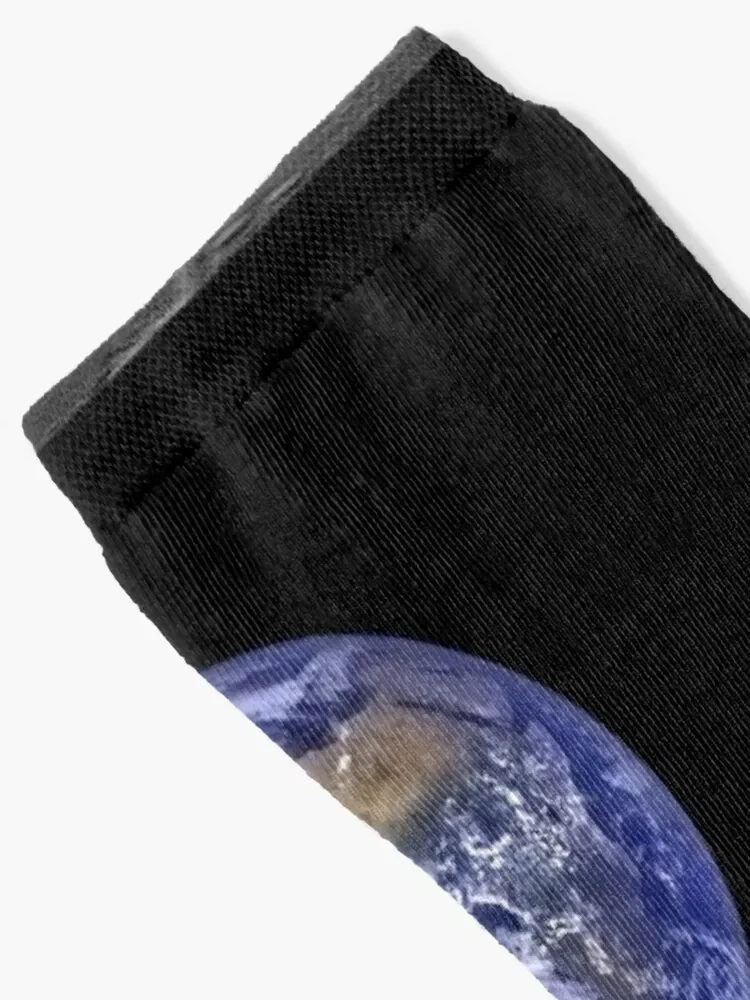 Gambar Bumi dan Bulan Earthrise oleh pengganggu bulan di atas kapal pesiar. Kaos Kaki banyak hadiah Kaos Kaki Wanita Pria