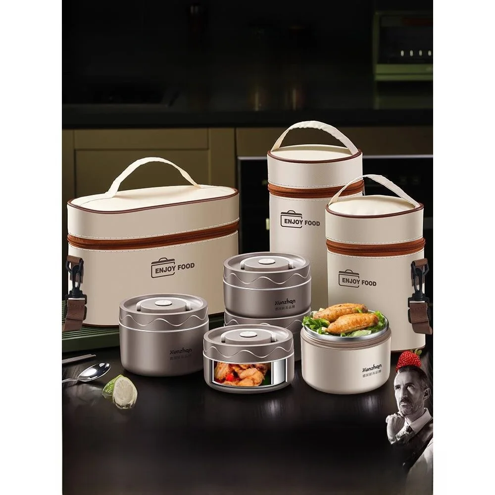 

Stainl Steel 36L Insulated Lunch Box Microwave Heating Meal Set for Office Workers And Students Portable Food Container