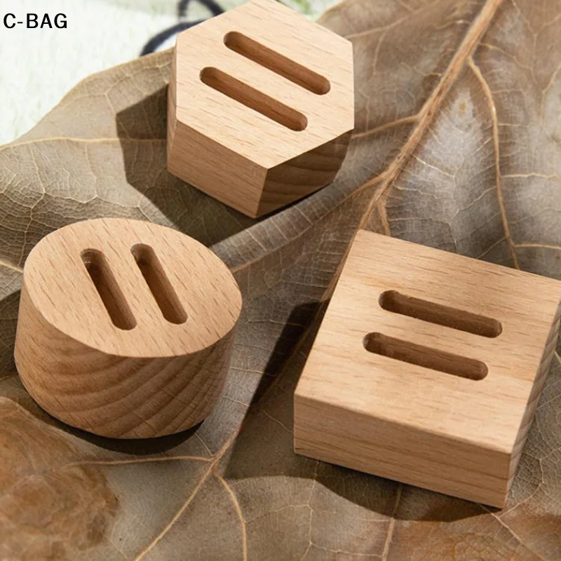 حامل عرض حلقي للمجوهرات الخشبية - حامل منظم مستدير/مربع/قلب مفرد/فتحة مزدوجة لنوافذ عداد الحلقة