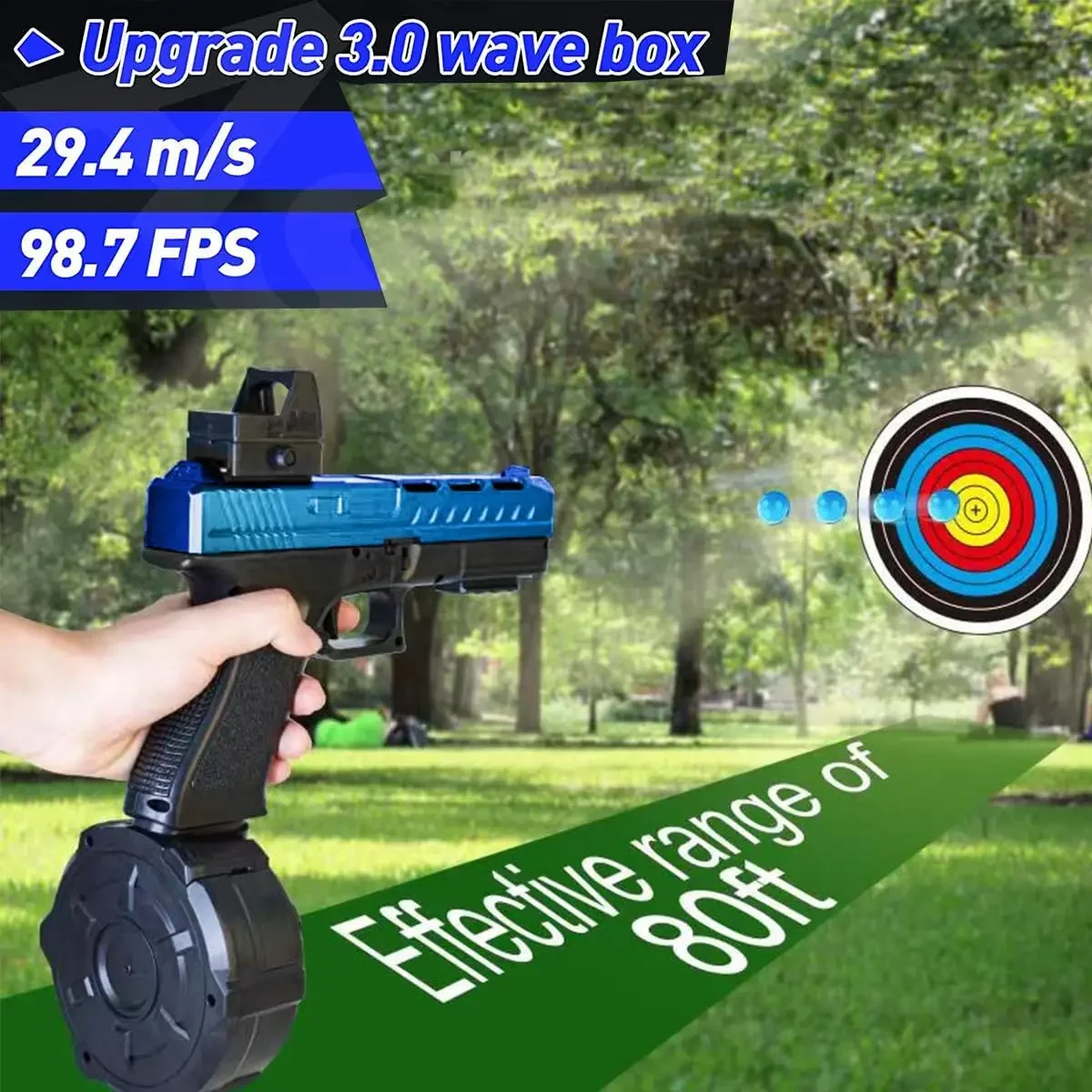 ウォータービーズ スプラットガン おもちゃ 電動ジェルボールピストル 自動発射機 クリスマス 誕生日プレゼント 大人 子供向け