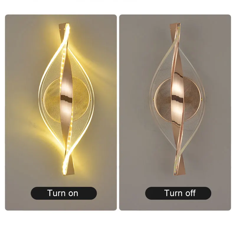Nordic Acrylic LED Wall Lamps Indoor Lighting Home Decor Wall Sconces Lamp For Staircase Bedroom Bedside Study Living Room Light