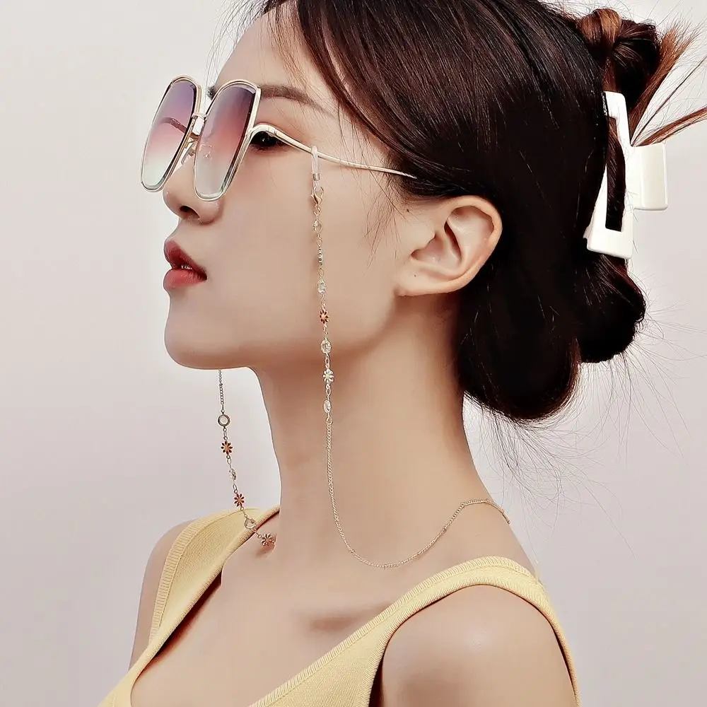 

Metal Chain Mask Lanyard Anti-lost Flower Neck Strap String Sunglasses Chains Mask Chain Metal Glasses Chain Spectacle Cord