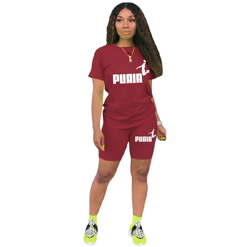 Neue Hochwertige Freizeitkleidung für Damen Sommer Zweiteiler Set 2026 Damen Trainingsanzug T-Shirts O-Ausschnitt Shorts Tägliche Kurzarm-Kombination Topseller – Detail 9