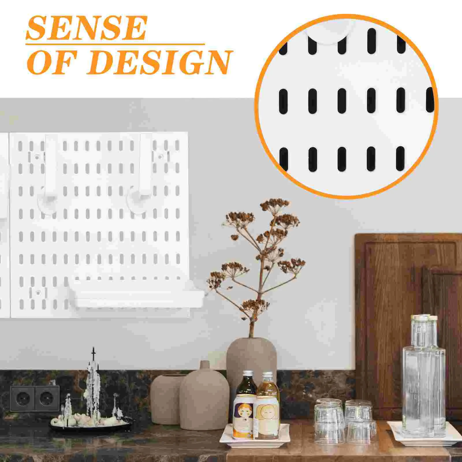 1 Set Pegboard Combination Kit Plastic Pegboard Wall Mount Organizer with Hooks and Shelves wall organizer