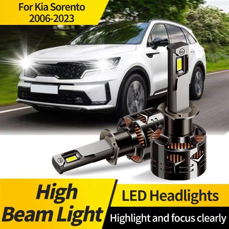 

2PCS For Kia Sorento 2006 2007-2023 Led Headlight H1 High Beam Lamp Canbus 6000K White Super Bright H1 Car Auto Headlamp Bulbs