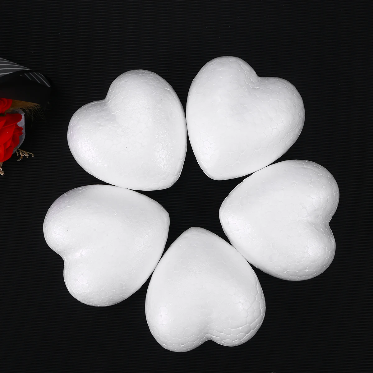 3 uds corazones de poliestireno blanco para manualidades DIY decoraciones boda Navidad San Valentín bolas de corazón de espuma formas de proyectos de arte