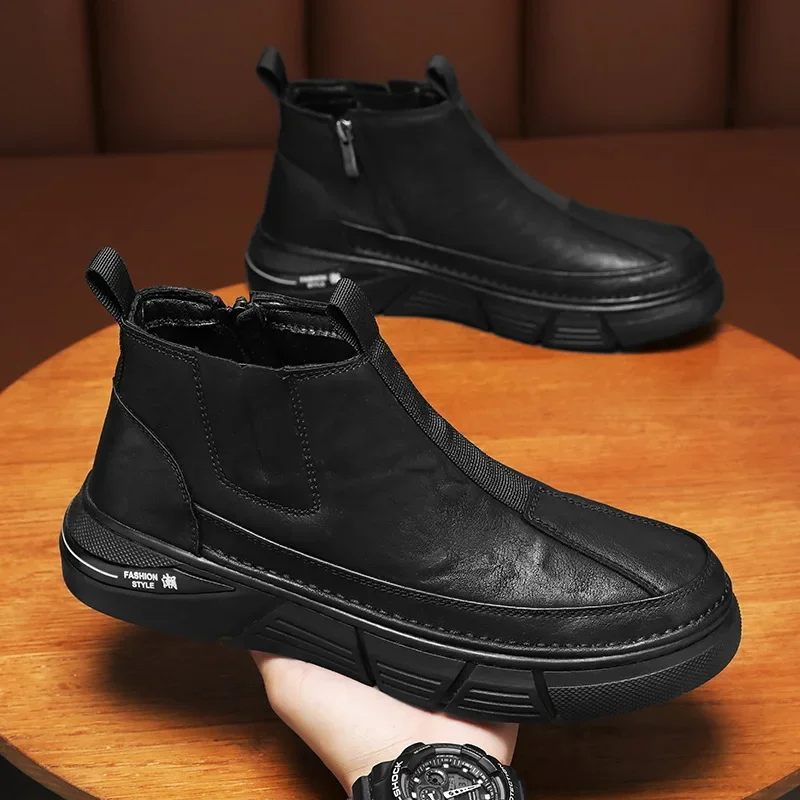 

Men's Chelsea Casual Sneakers Men's Short Boots Men's Safety Luxury High Quality