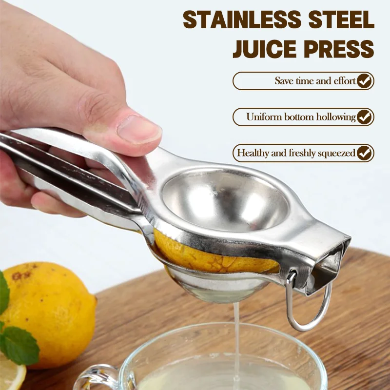 

Lemon Squeezer Stainless Steel Juicer Processor Lemon Squeezer Orange Fruit Household Lemon Clip Fruit Pressing Kitchen Tools