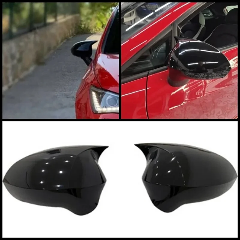 Car Mirror Cover Caps for Seat 1P 6J EXEO 2008-2017 Side Rear View External Part(Carbon )