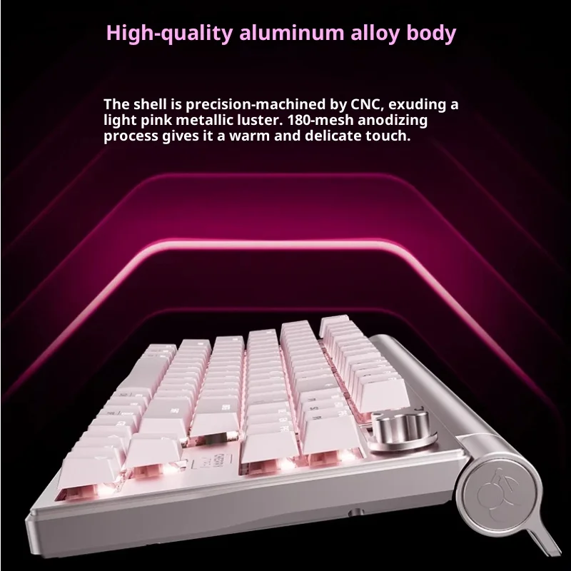 لوحة مفاتيح ميكانيكية مخصصة من CHERRY MX8.3 تعمل بالبلوتوث مع حشية عرض صغيرة LCD قابلة للتبديل السريع مدعومة RGB WIN MAC #5