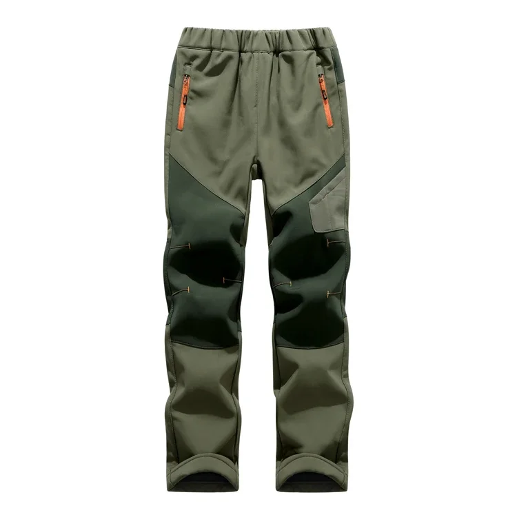 

Child Winter Pants Hiking Camping Outdoor Polar Fleece Soft Shell Waterproof Thick Snow Warm Trekking Ski Trousers