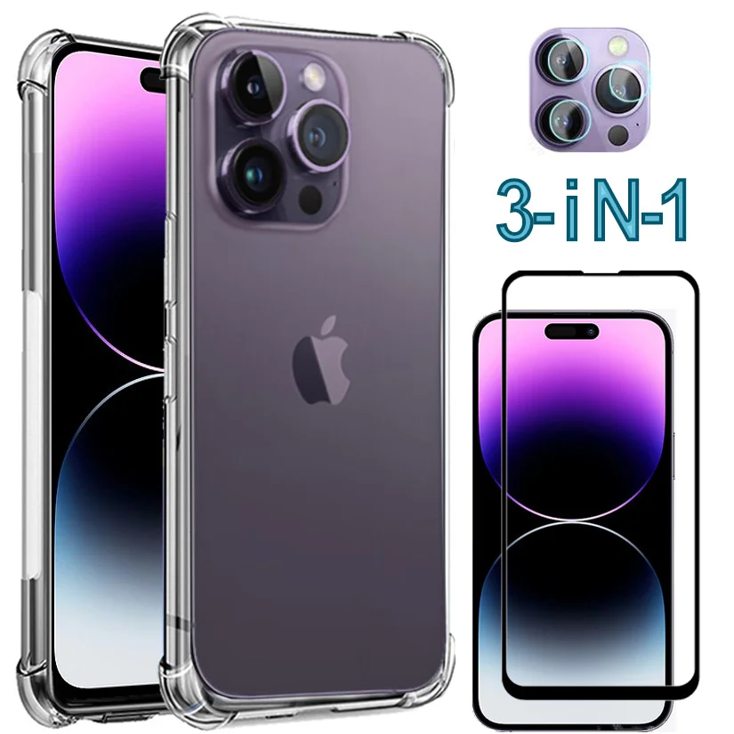 

Iphone14 Pro Max Case For iPhone 14 Pro Max Cases Silicone iPhone 14 Plus Luxury Smartphone Anti-collision Accesorios Capa iPhone14 Pro Max 2022 Apple14 Soft TPU Transparent Shockproof Back Cover iPhone 14 ProMax,Funda
