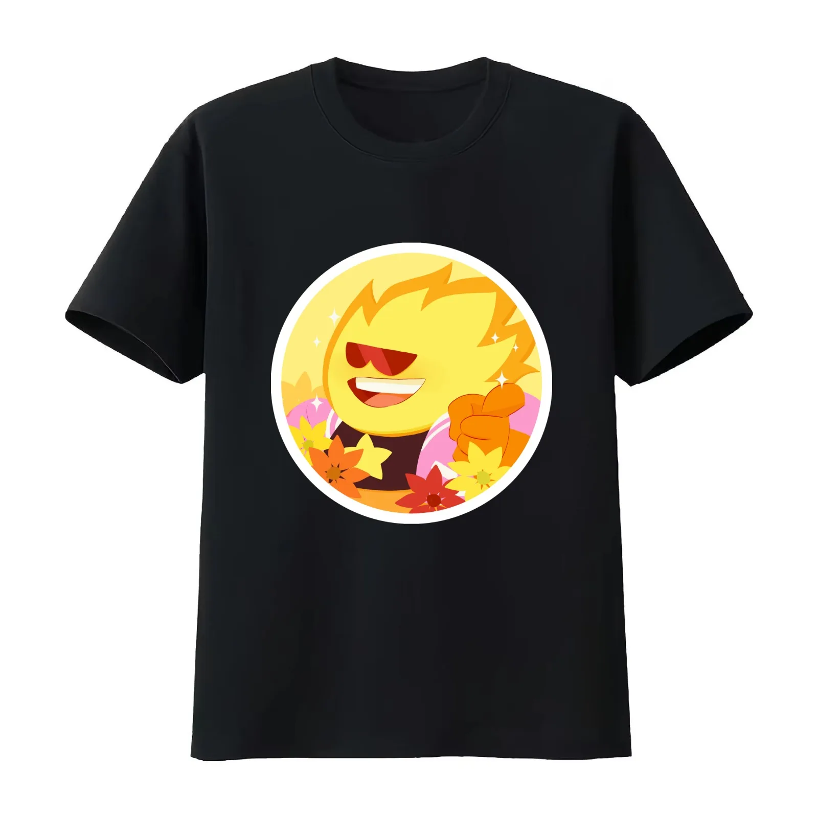 Pastel Sunstone portrait T-Shirt Summer Casual Cotton Tee Oversized Streetwear Tops Vintage Graphic Print Unisex Men Women