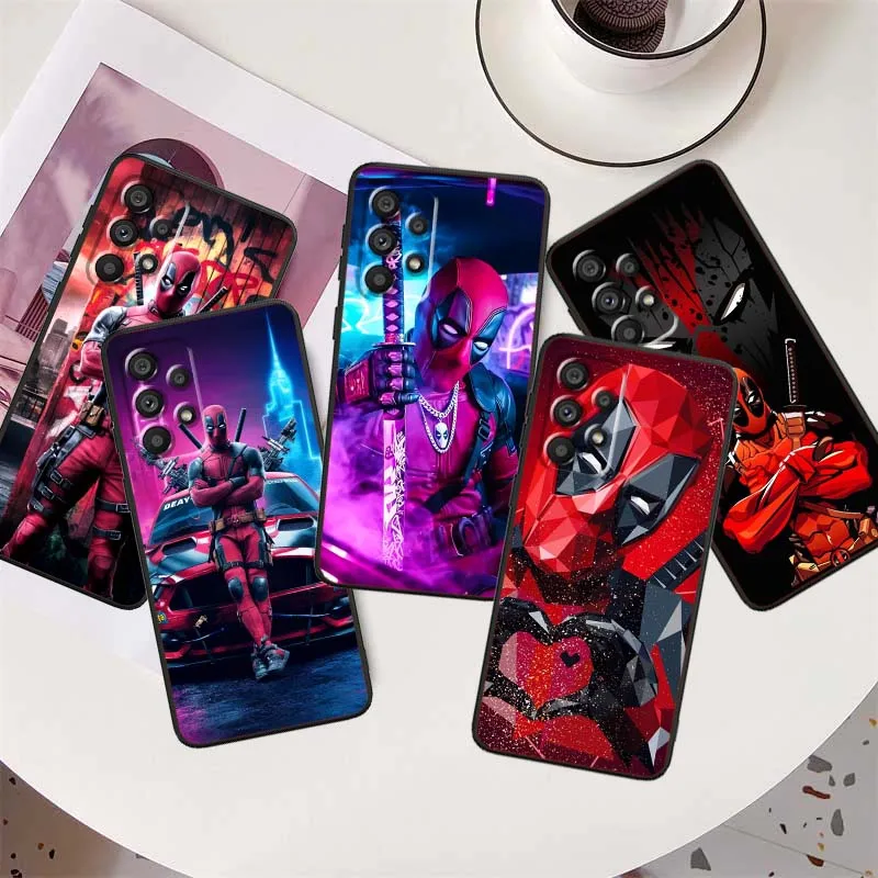 

M-Marvels D-Deadpools Cool Cover For Samsung A41 A35 A34 A33 A32 A25 A24 A23 A21s A06 A05 A04 A03 Note 10 20 Ultra 5G Black