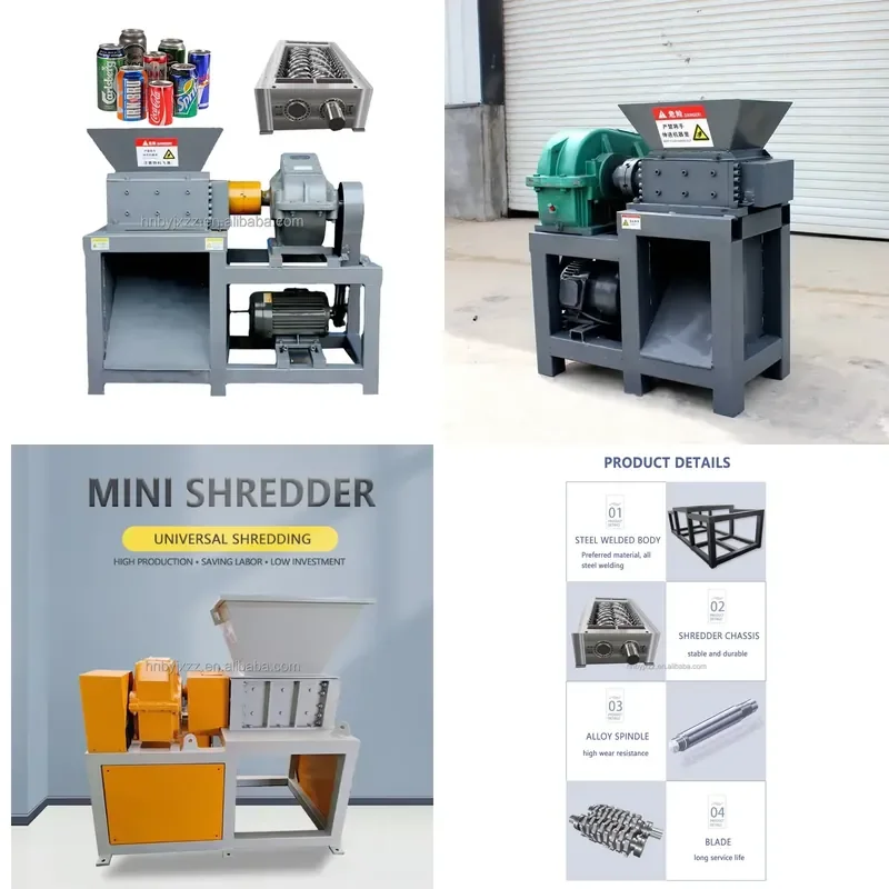

Crusher Mini Aluminum Can Shredder Small Plastic Crusher and Grinder Machine