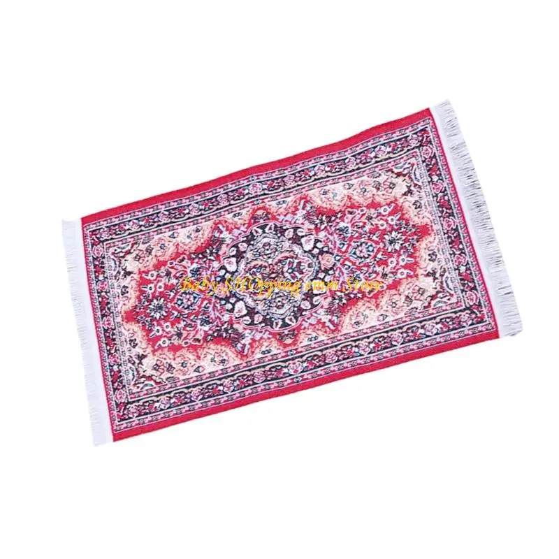 23GD Bezpieczny dla dziecka mini dywanik do domku dla lalek Turecki inspiracja Dekoracja podłogi Miękka tkanina Łatwe w do