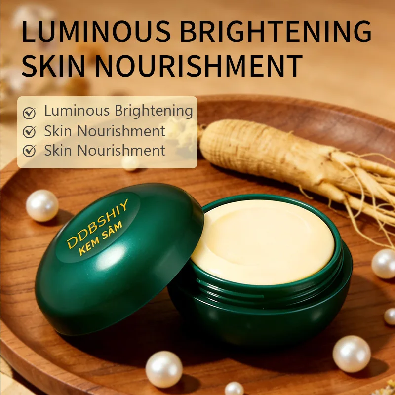 

Крем для лица с женьшенем: высококонцентрированный экстракт женьшеня, антиоксидантный, питательный, осветляющий и укрепляющий. Богат гинсенозидами.