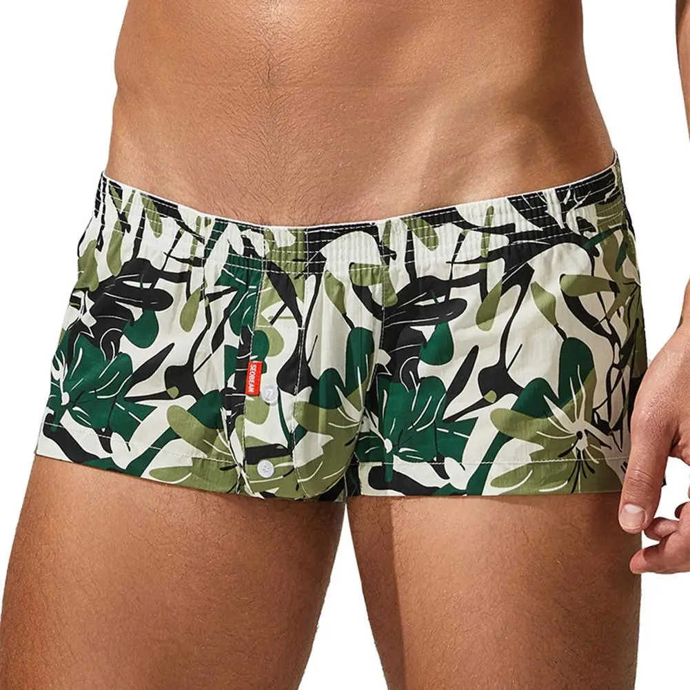 Loose Fit Underwear Breathable Boxers For Nightwear Flowers Comfortable Sweat Absorption Boxers New Condition Item
