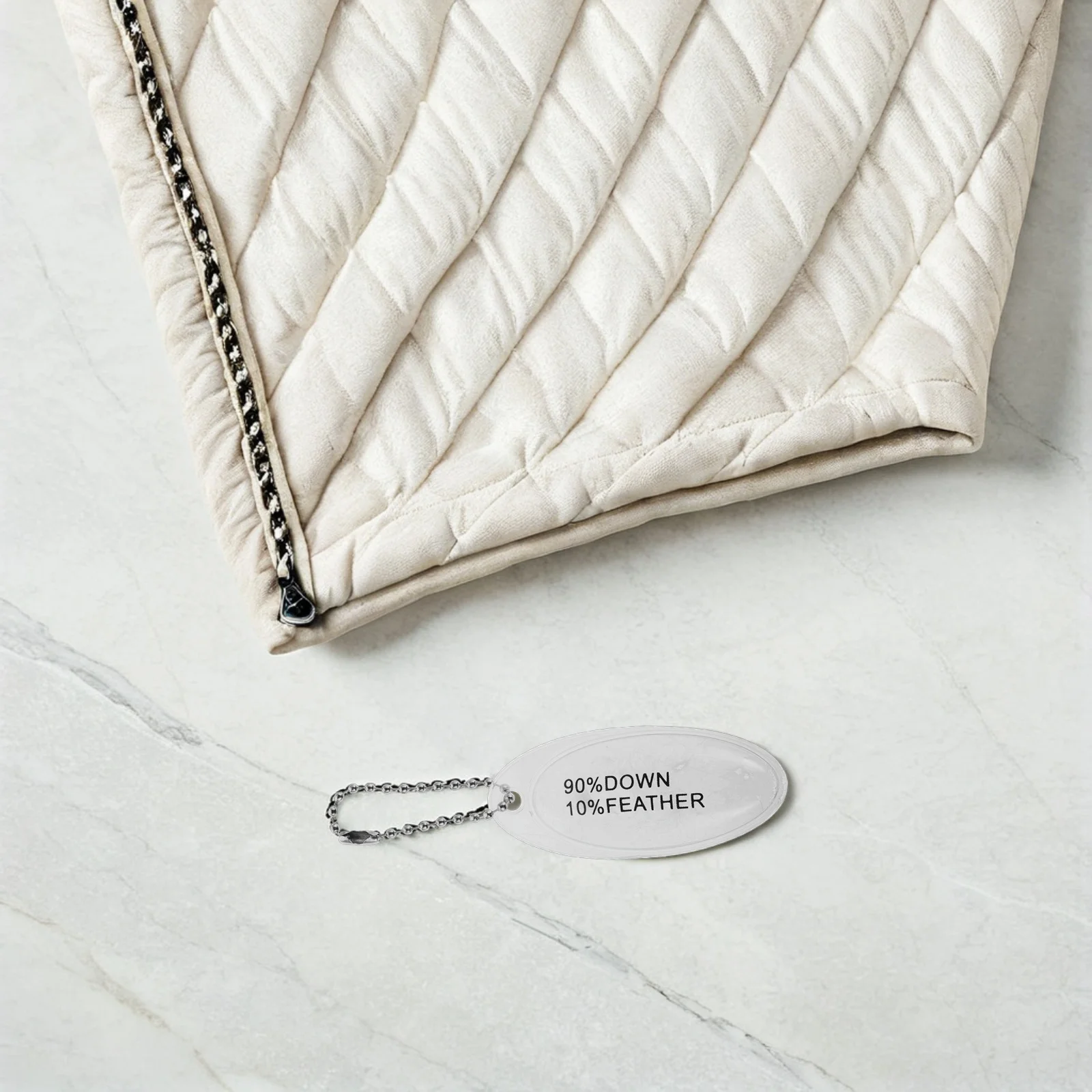 

100 set Down Jacket Hang Inflatable Clothing Labels Retail Apparel Marking Tags For Garment Composition String Tags For