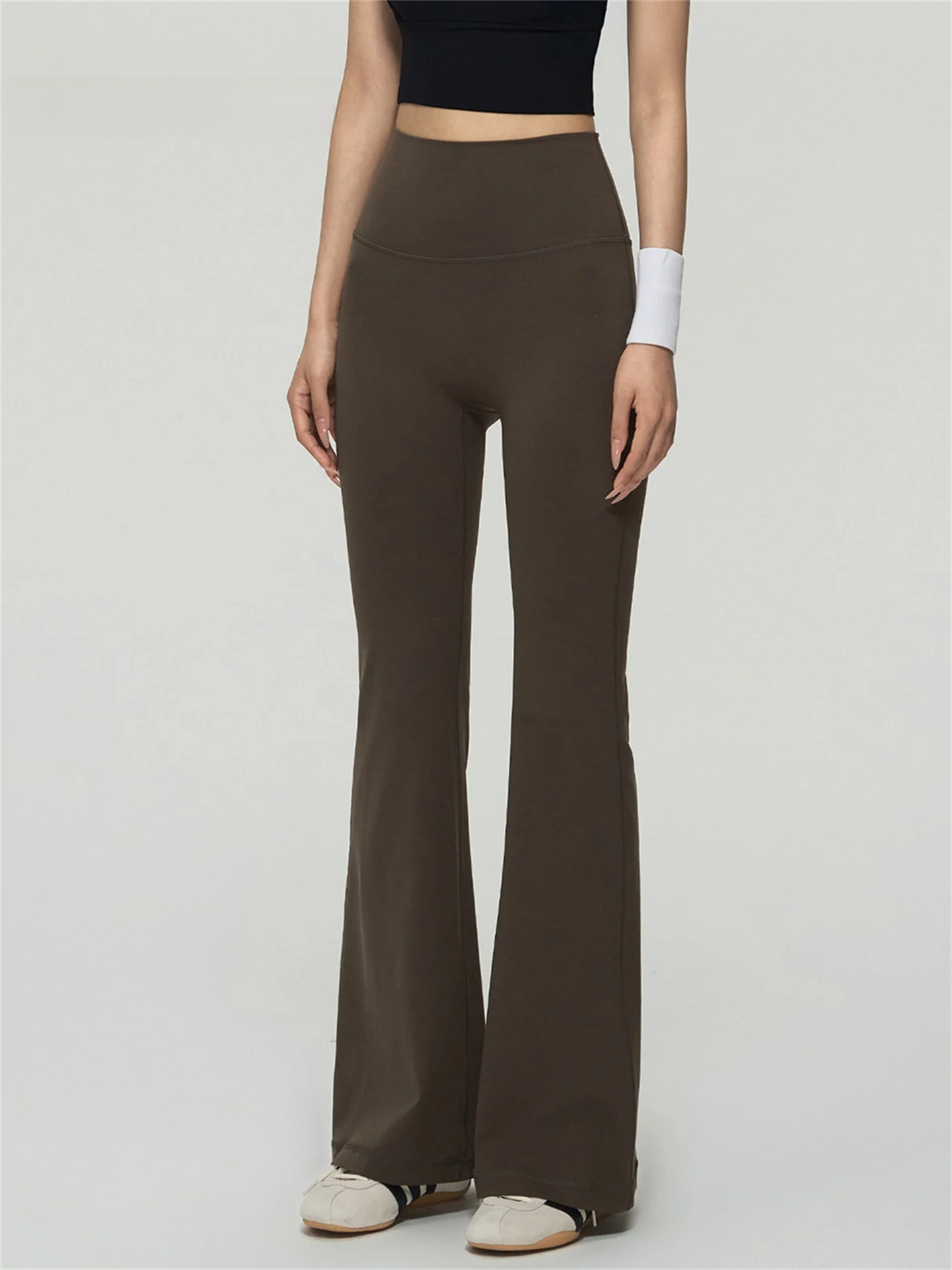 

High Waist Flared Yoga Pants Women's Sle Tightening Slimming Fitn Long Trousers Spring New Arrival Casual High Waist