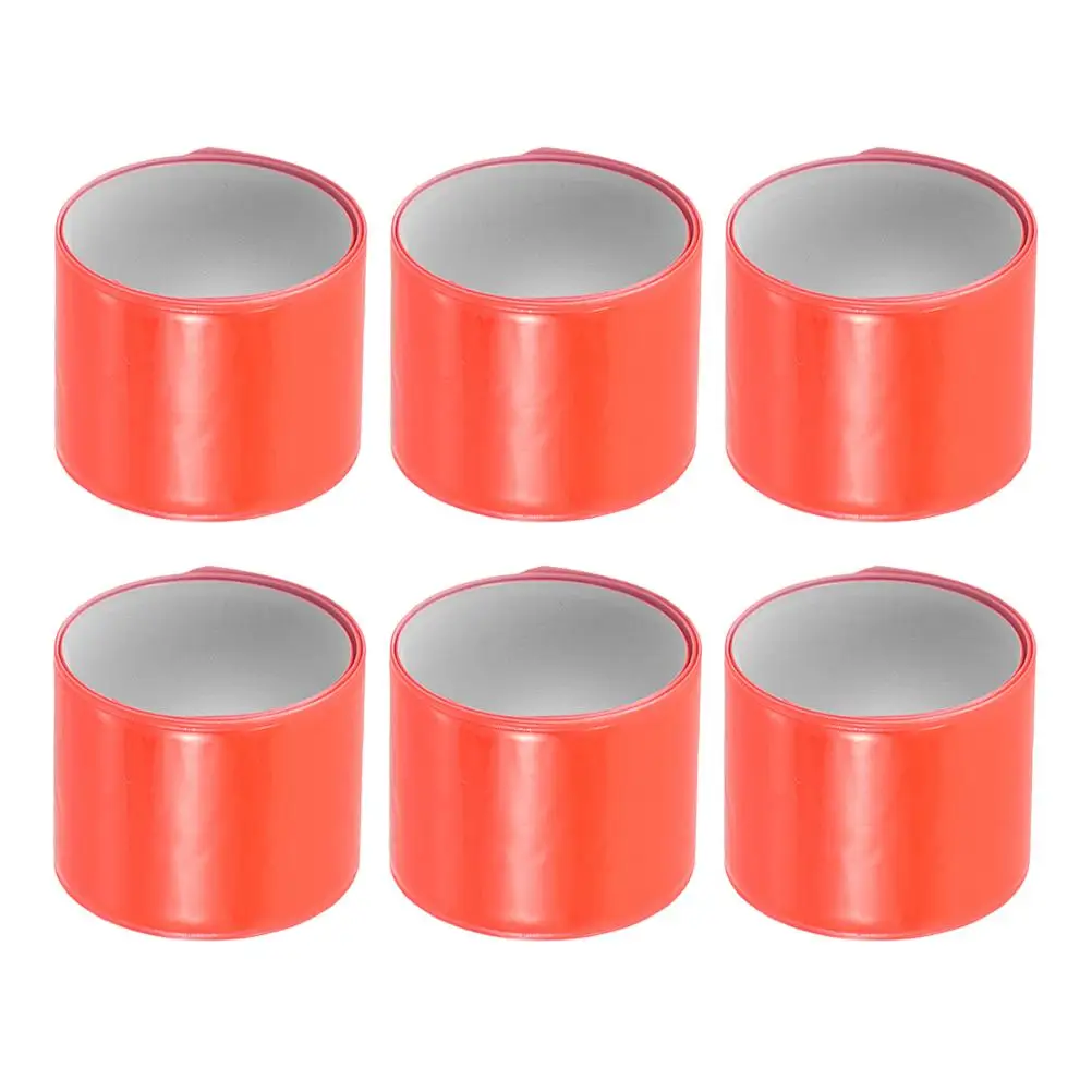 

6 Pcs High Visibility Reflective Slap Bands Safety Gear Night Running Cycling Walking Wrist Arm Ankles Kids Adults Gifts Outdoor