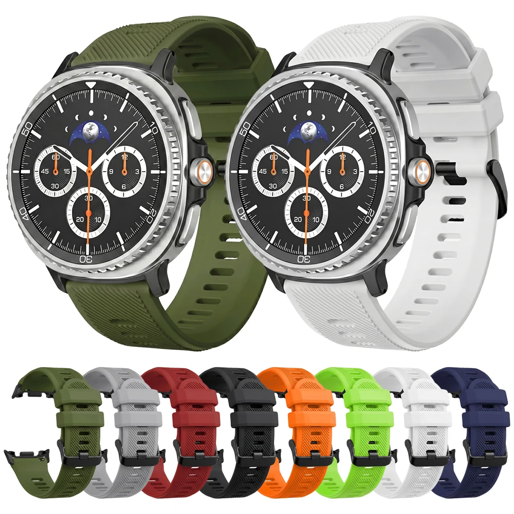 Silikonarmband für Samsung Galaxy Watch 8 Classic 46 mm Sportarmband für Galaxy Watch 9 44 mm 40 mm Armband Ersatzzubehör