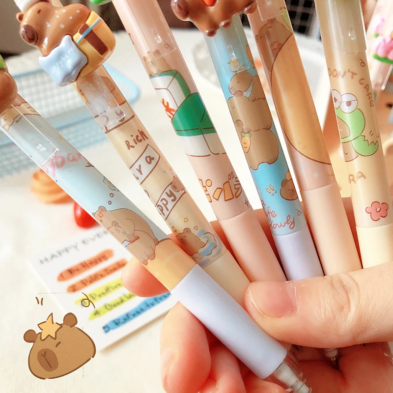 Kawaii Capybara Automatic Pencils Cute office Stationery School Supplies Aesthetic Pretty Stationery Mechanical Pencil 0.5mm