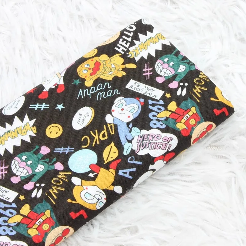 Японская хлопчатобумажная ткань Anpanman 100, швейный материал для DIY, лоскутная ткань, домашняя одежда