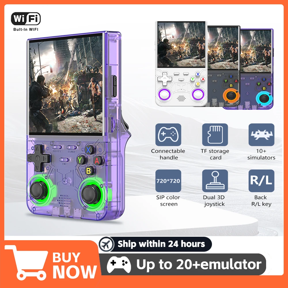 

R36 Ultra Retro Handheld Video Game Console Linux System 4 Inch IPS Screen R36S Portable Pocket Video Player 64GB Games
