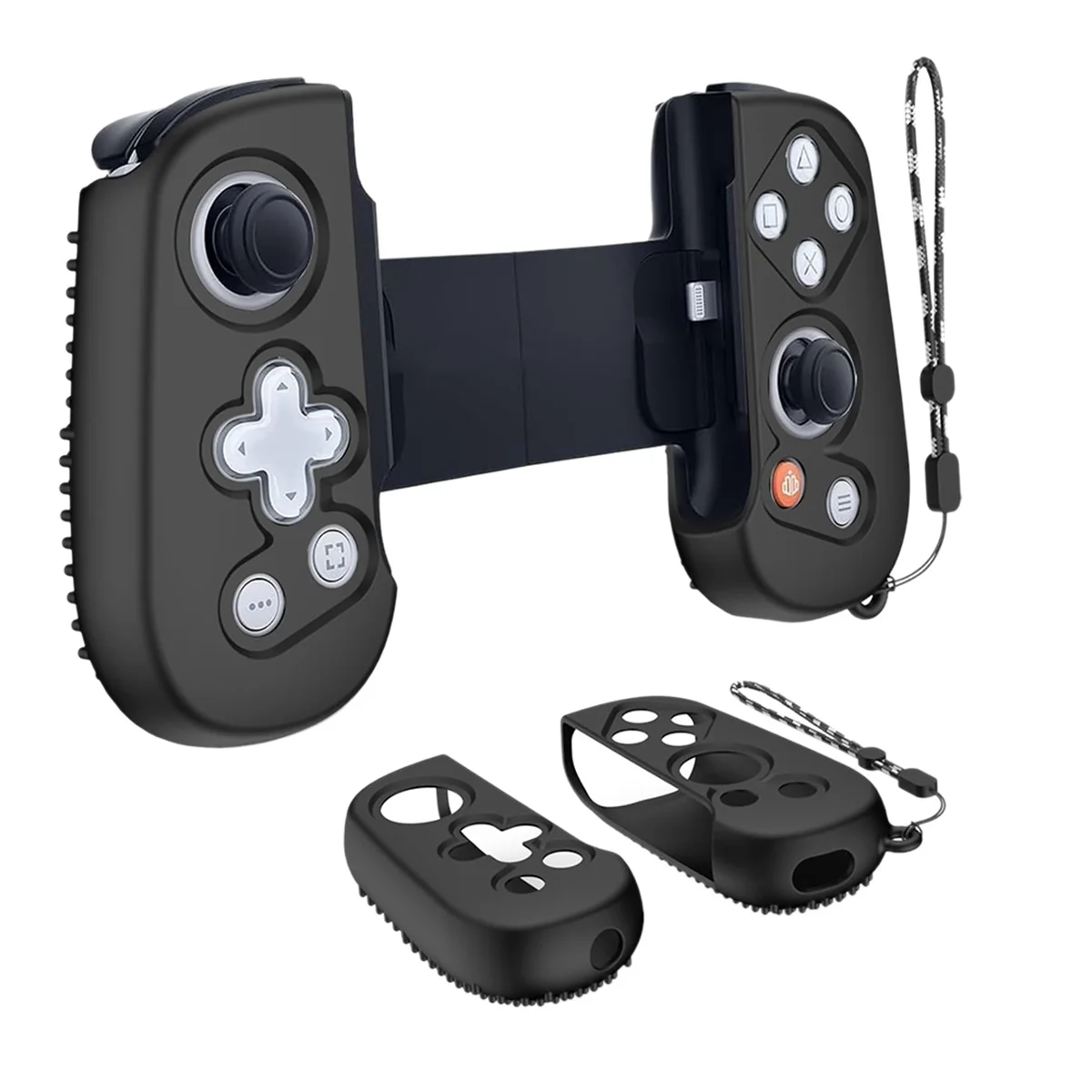 Handle Protective Case for Backbone One Mobile Gaming Controller with Lanyard, Silicone Grip Case Cover