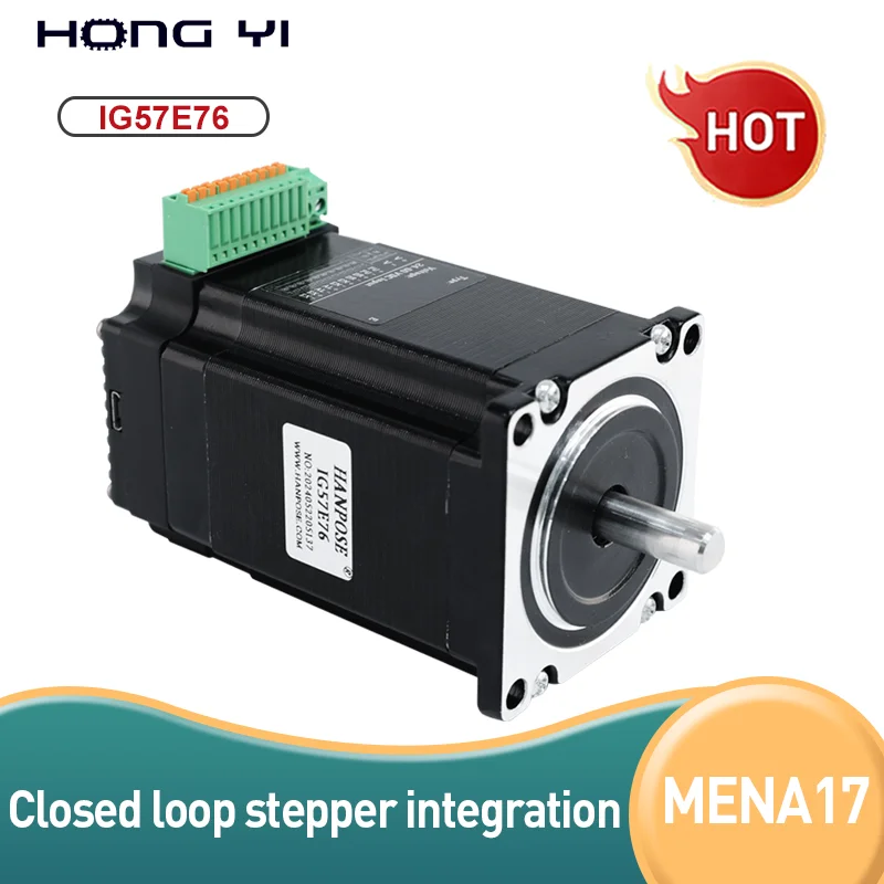 

2.8A 1.89N.M IG57E76 MENA23 Integrated closed-loop stepper drive Industrial automation, medical technology, robotics technology