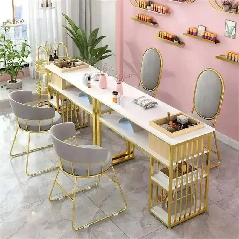 Chair Modern Table Marble Minimalist Manicure and Set Salon Furniture Nordic Nail Table Professional Manicure desk with Drawer Z
