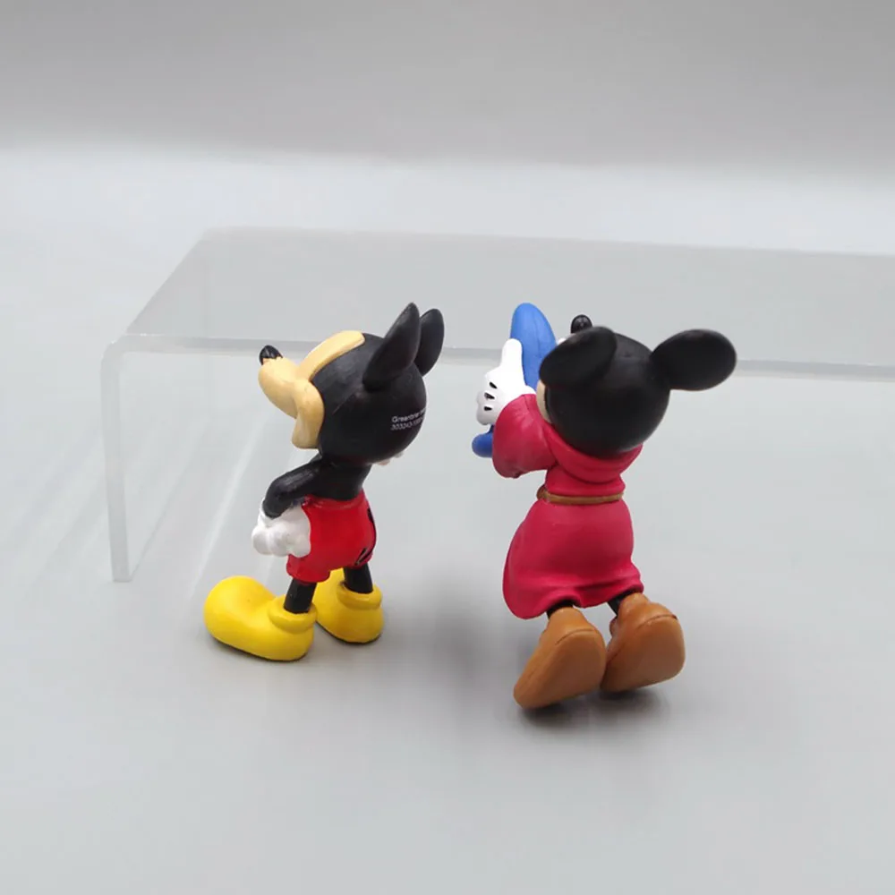 2 Pcs/Set Disney Mickey Mouse Kawaii GK Model Doll Cute Cartoon Action Figure Party Cake DIY Decorations Ornament Kids Xmas Gift