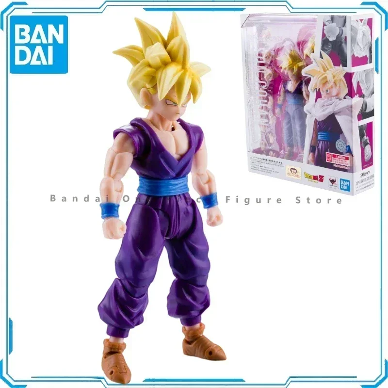 In Stock Original SHF Bandai  Son Gohan Dragon Ball Z Super Saiyan Action Figure Animation Toy Gift Model Collector Anime Hobby