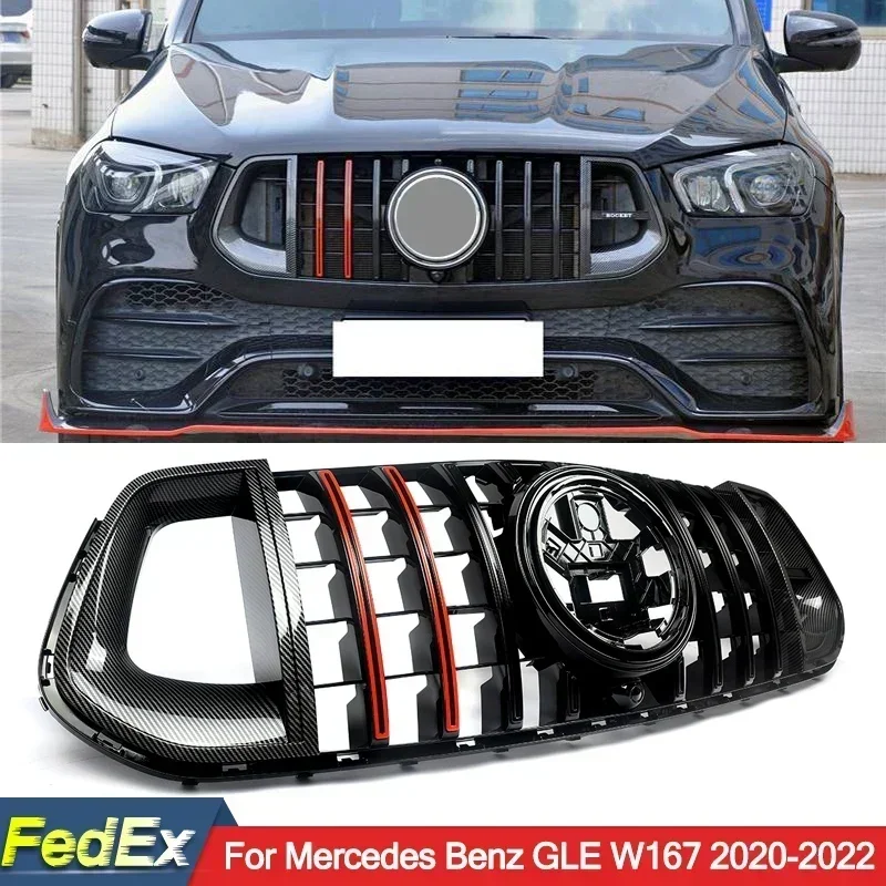 SAIQINGSP Front Bumper Grille For Mercedes Benz W167 C167 GLE-CLASS 2020-2023 Car Accessories Tools