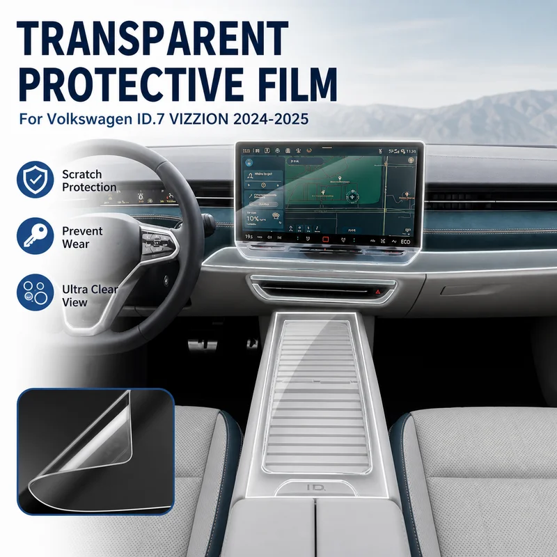 For Volkswagen ID.7 VIZZION 2024-2025 TPU Transparent Screen Interior Protective Film Car Modification