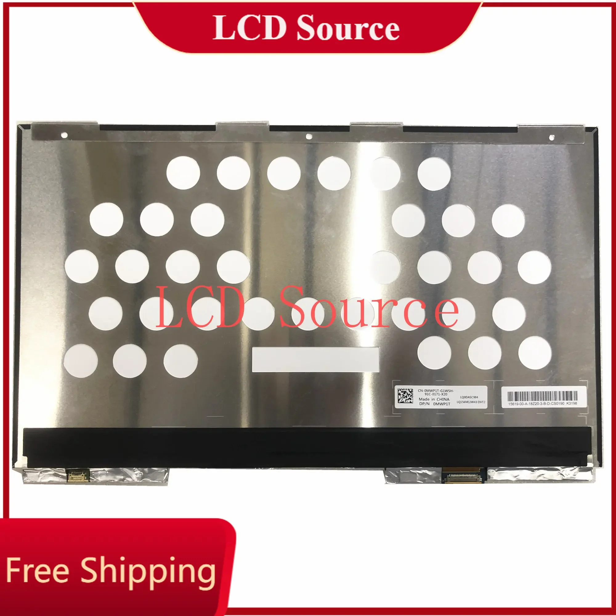 

LQ0DASC984 LQ156M1JW43 DVT2 DP/N: 0MWP1T Panel Matrix 1920*1080 15.6''inch Laptop LCD Screen