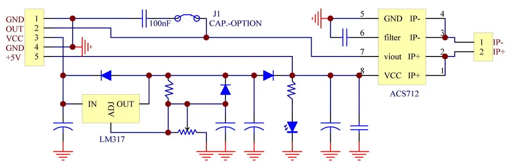 Panel Mount +/-30Amp AC/DC Current Sensor Module Board, based on ACS712.