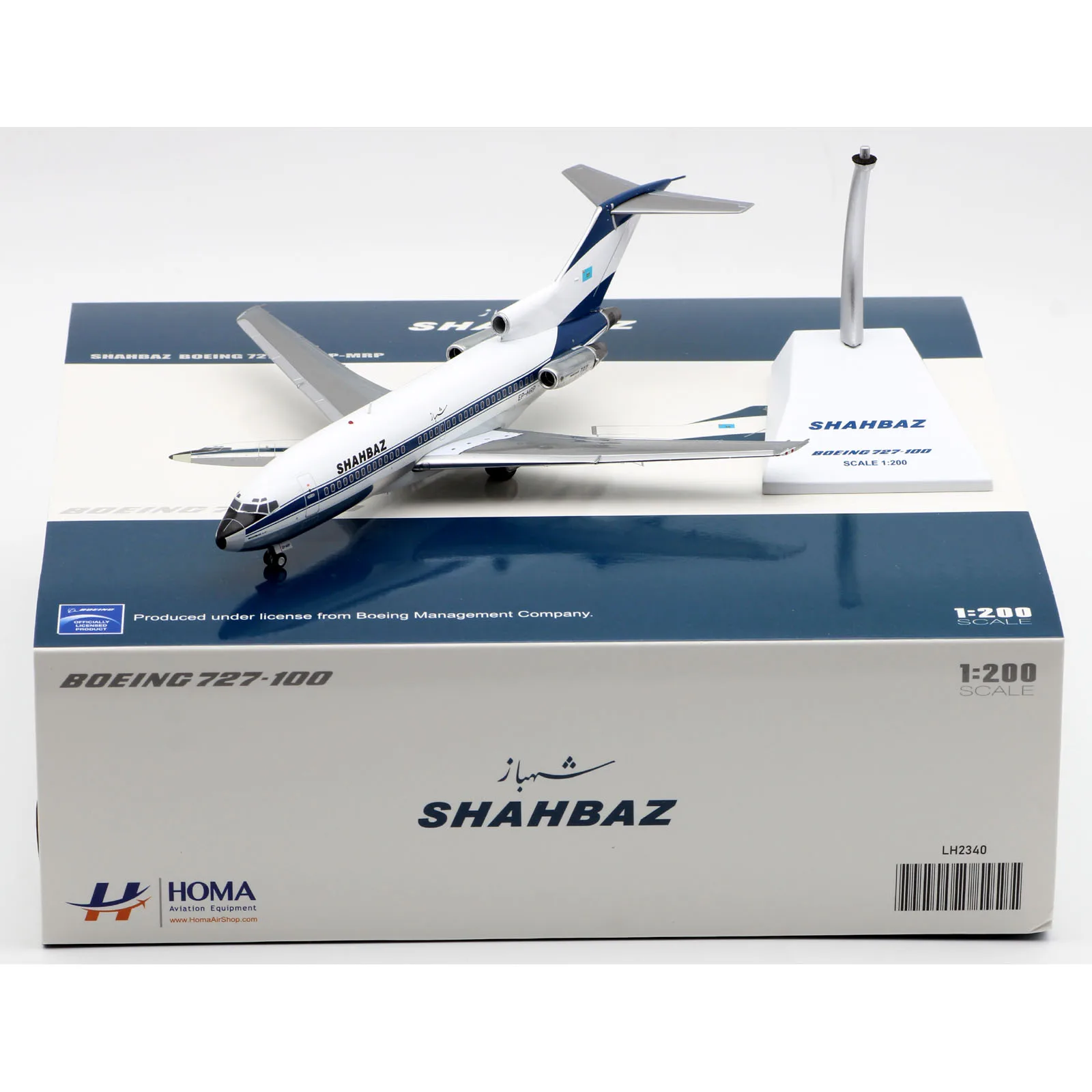 

LH2340 Alloy Collectible Plane Gift JC Wings 1:200 SHAHBAZ Boeing B727-100F Diecast Aircraft Jet Model EP-MRP With Stand