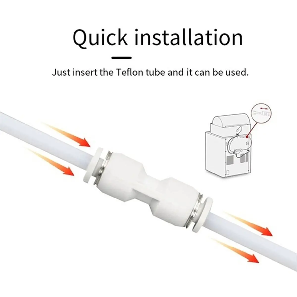 1set for PTFE Tube Pneumatic Connector 3D Printer X1 X1C P1P P1S Filament Extruder 3D Printer Parts 6pcs