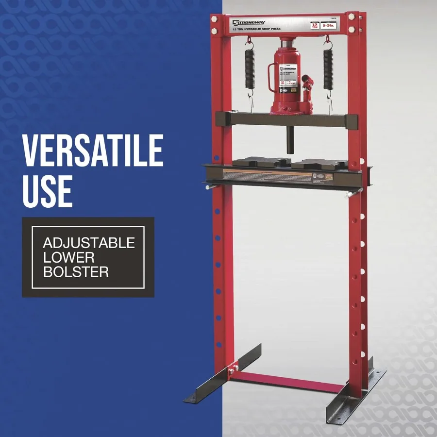 12톤 유압식 샵 프레스 자동차 수리용 강철 프레임 블랙 고압 성능 내구성 및 신뢰성