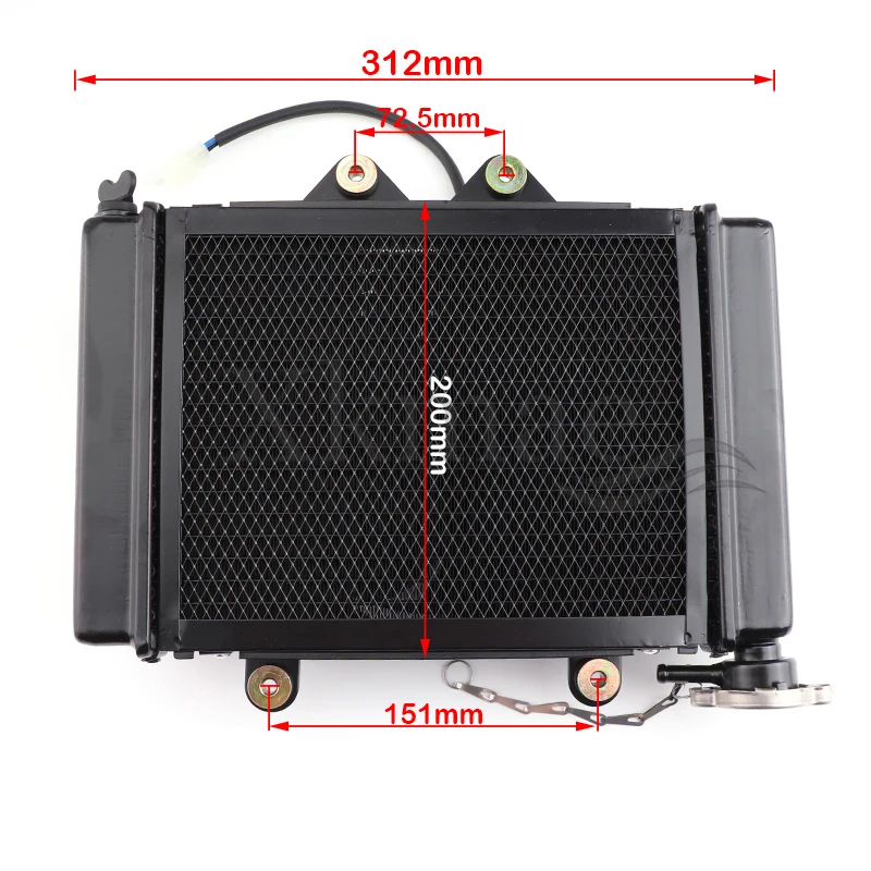 

For motorcycle 200cc 250CC moto Quad 4x4 ATV UTV parts NEW Water cooling engine cooler Radiator cooling 12v fan