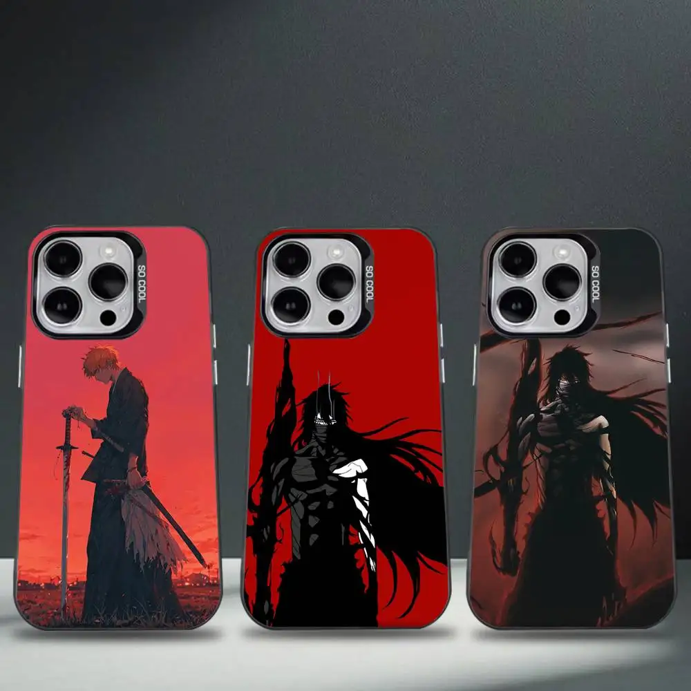 

B-Bleach I-Ichigo Kurosaki Phone Case For iPhone 17,16,15,14,13,12,11,Pro,Max,Plus,E,Air,Mini Black Tpu Cover