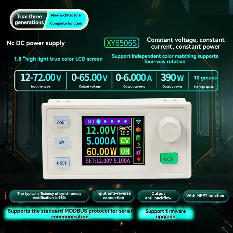 A92Z XY6506S Adjustable DC Regulated Power Supply+433M Kit Constant Voltage Constant Current 65V 6A 390W Step-Down Module