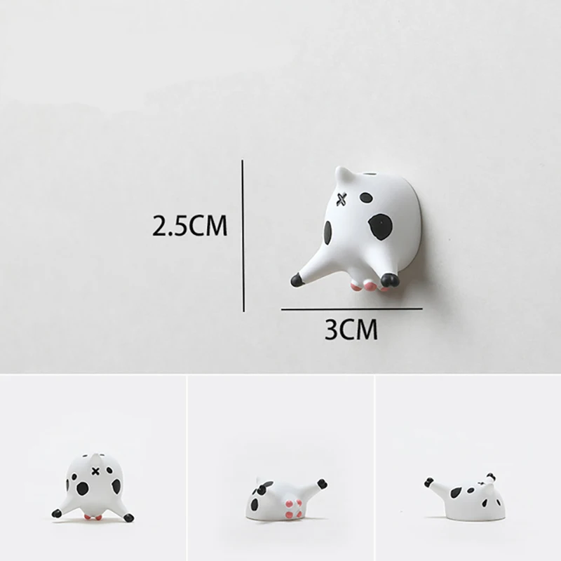 Cow Refrigerator Magnet Refrigerator Decoration Message Stickers Children\'s Toys Photo Wall Mobile Phone Case Decoration