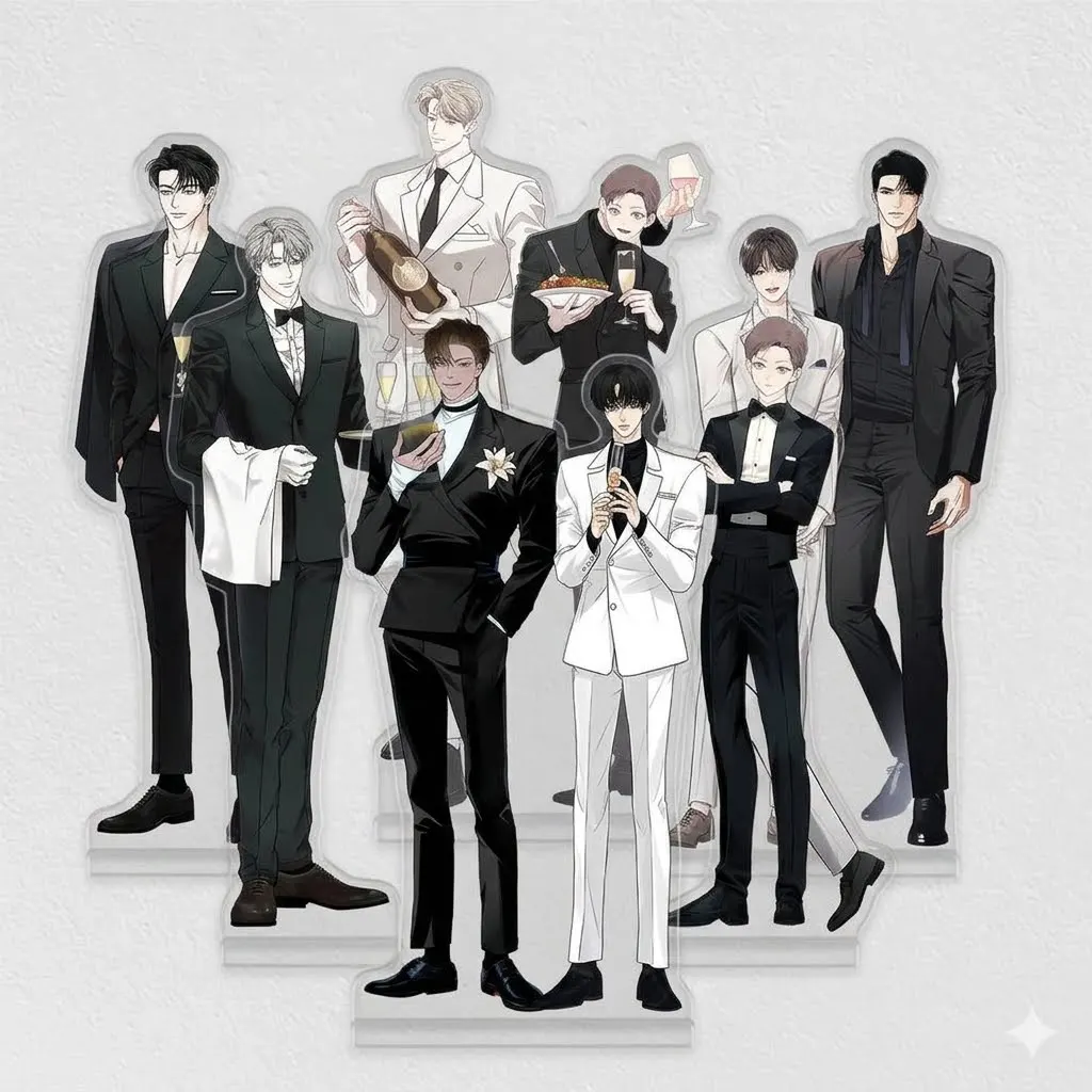 Between the Lines BTL Dohu Juheon 15cm Acrylic Stand Figure Desk Decor Model Plate Cute Anime Charm Keychain Collection