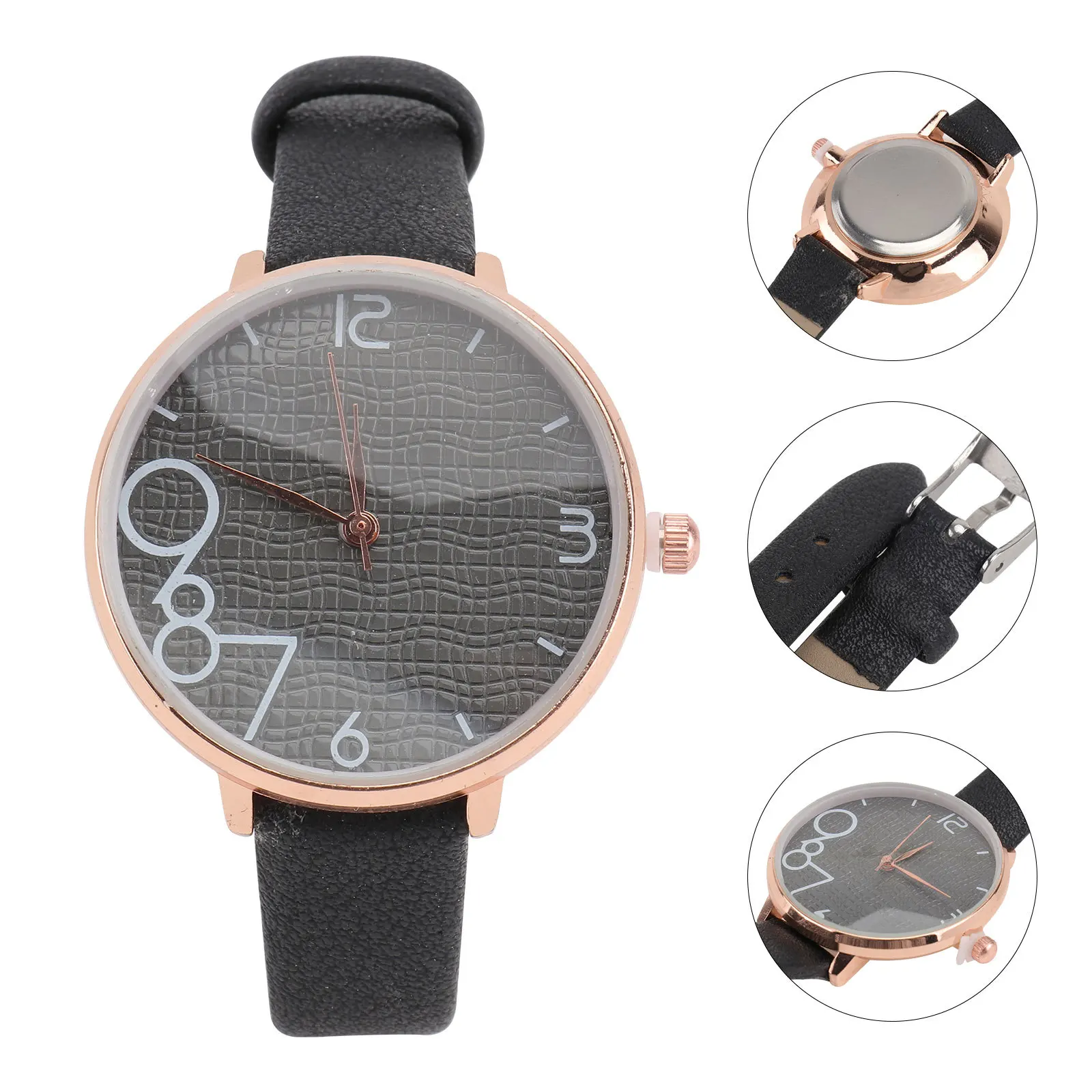 

1Pcs Digital Strap Watch for Women Stylish Quartz Lady Wrist Watch Classic Solid Color Easy Read Time Telling Gift Idea