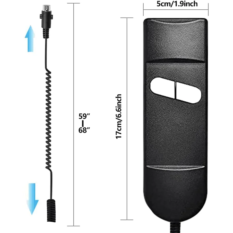 Remplacement à distance du fauteuil élévateur, 5 broches, 2 boutons, pièces de rechange pour Okin Limoss Pride - Straight