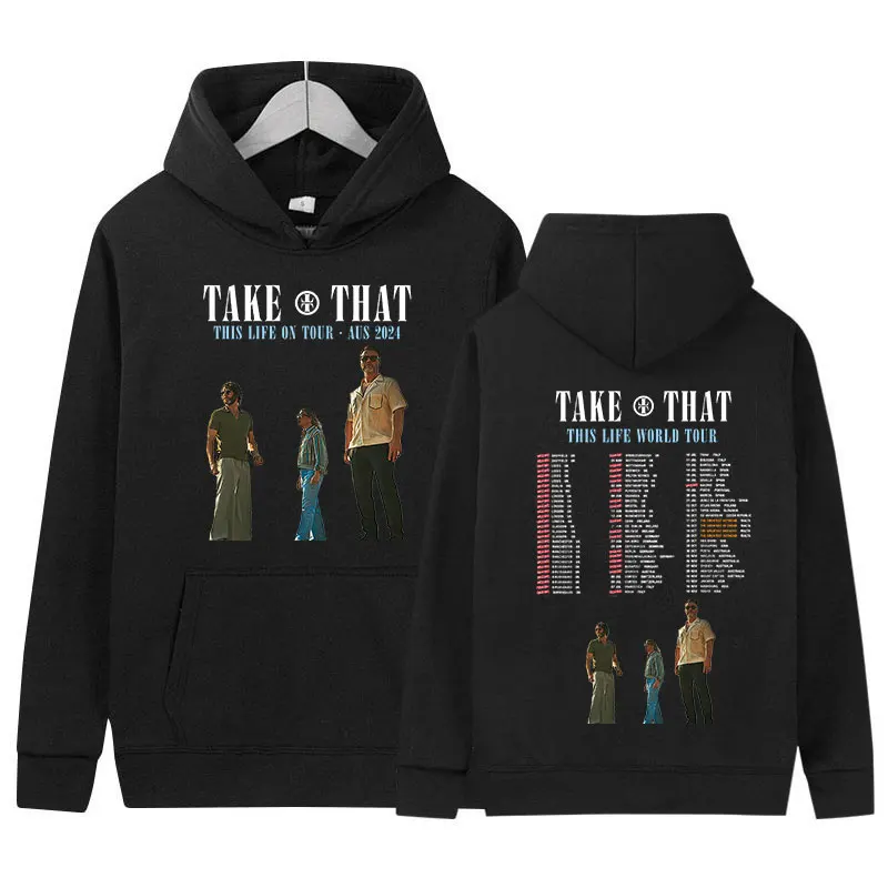 

Take That This Life on Tour 2024 Print Hoodie Man's Hip Hop Retro Pullover Sweatshirt Casual Fashion Oversized Hooded Streetwear